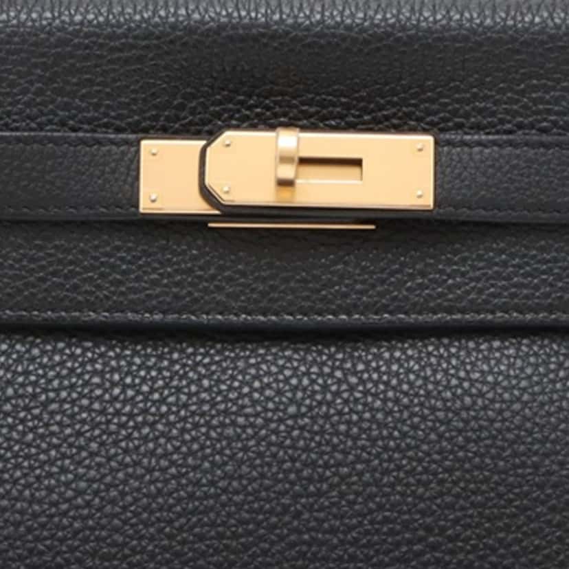 Hermès Special Order Clemence Verso Kelly II Retourne 28 Black Leather Very good condition - Box View