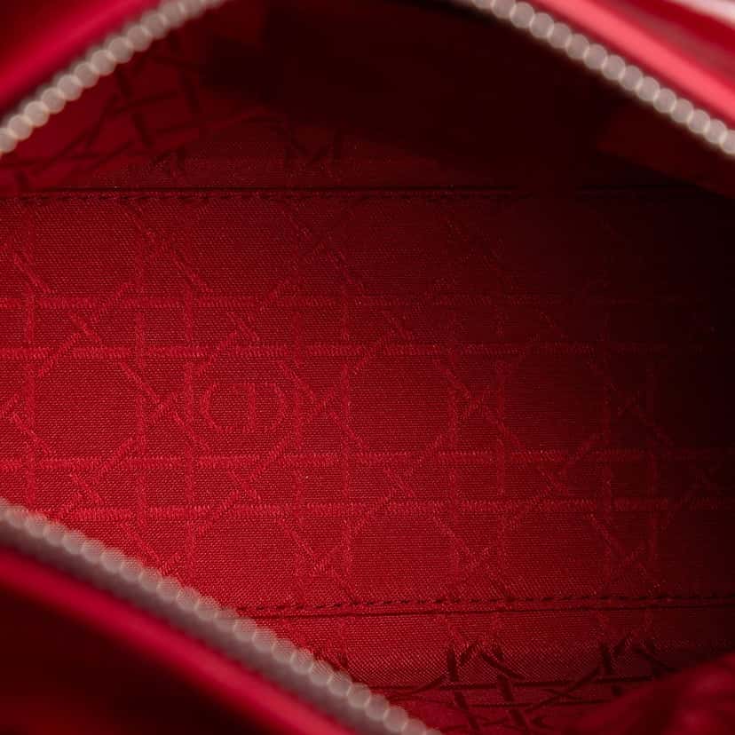 Dior Medium Patent Cannage Lady Dior Red Leather Very good condition - Model View