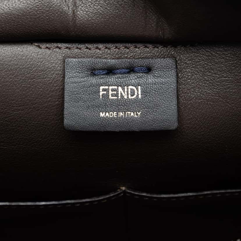 Fendi Medium Calfskin 3Jours Satchel Blue Leather Very good condition - Box View