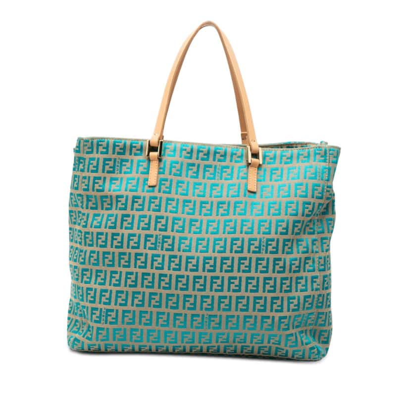 Fendi Zucchino Canvas Tote Beige Very good condition - Front View