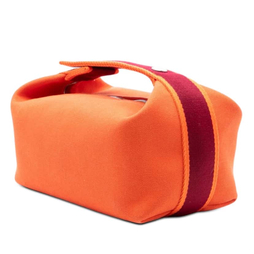 Hermès Small Toile Bride A Brac Case Orange Very good condition - Back View