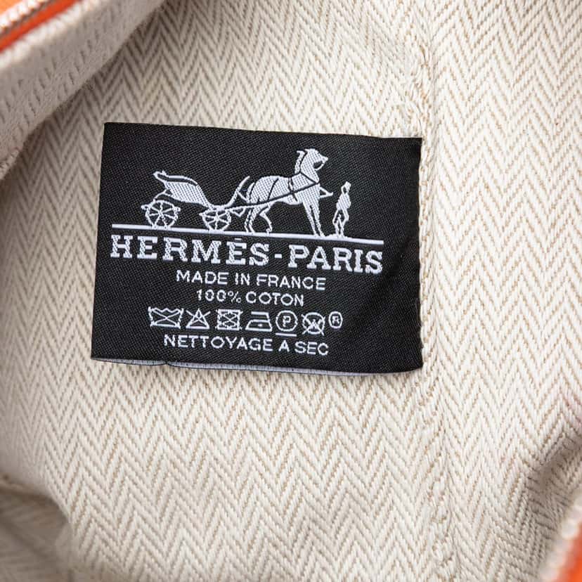 Hermès Small Toile Bride A Brac Case Orange Very good condition - Box View
