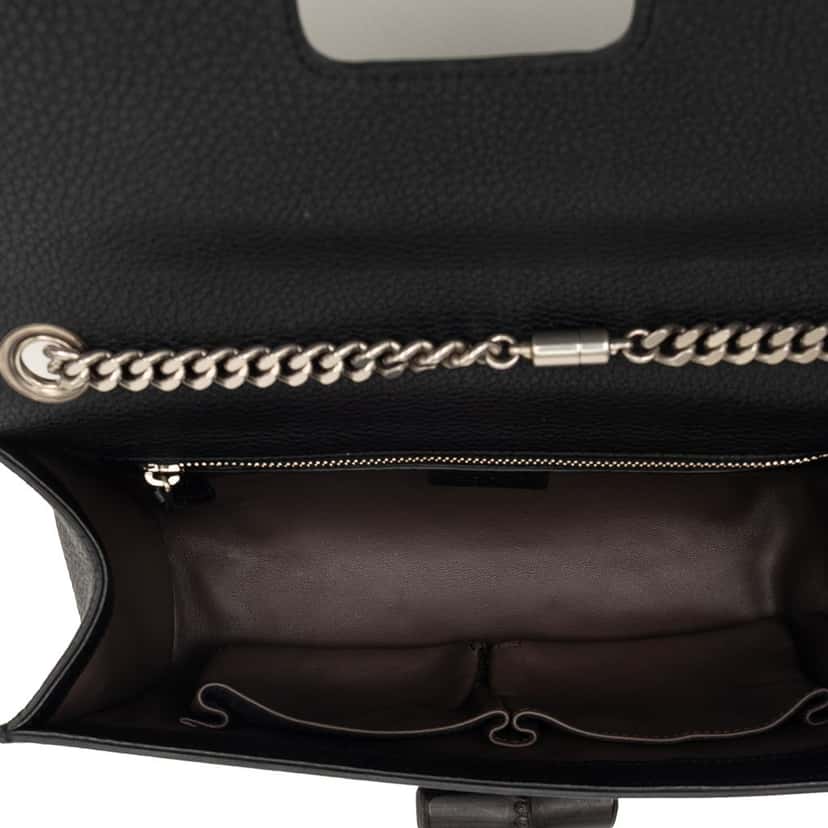 Gucci Medium Studded Leather Miss Bamboo Crossbody Black Leather Very good condition - Model View