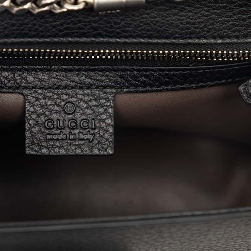 Gucci Medium Studded Leather Miss Bamboo Crossbody Black Leather Very good condition - Box View