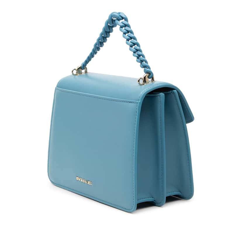 Bvlgari Leather Serpenti Forever Maxi Chain Top Handle Bag Blue Leather Very good condition - Back View