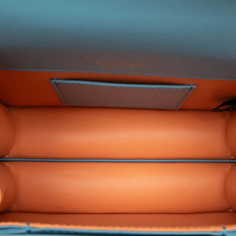 Bvlgari Leather Serpenti Forever Maxi Chain Top Handle Bag Blue Leather Very good condition - Model View