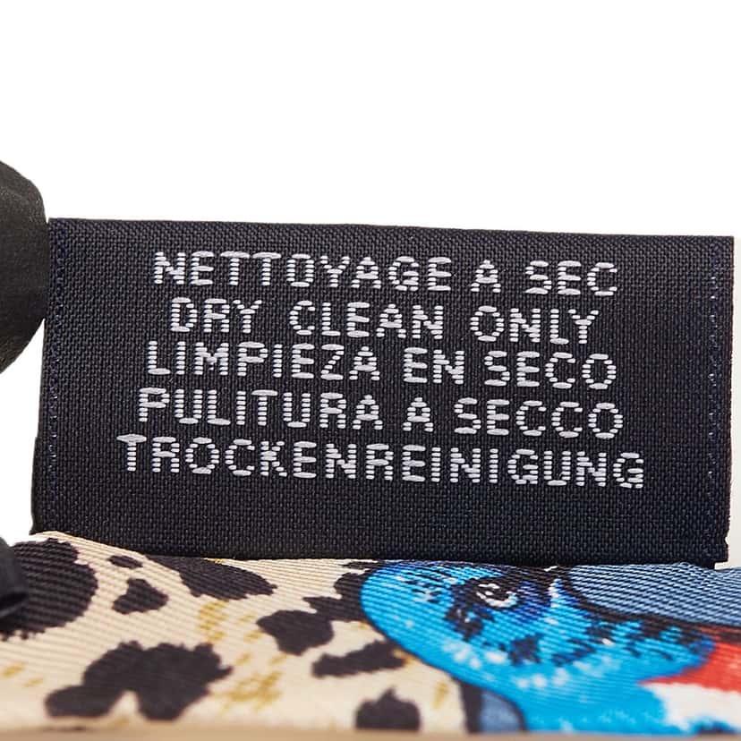 Hermès Jungle Love Love Doll Silk Twilly Scarf Blue Very good condition - Inside View