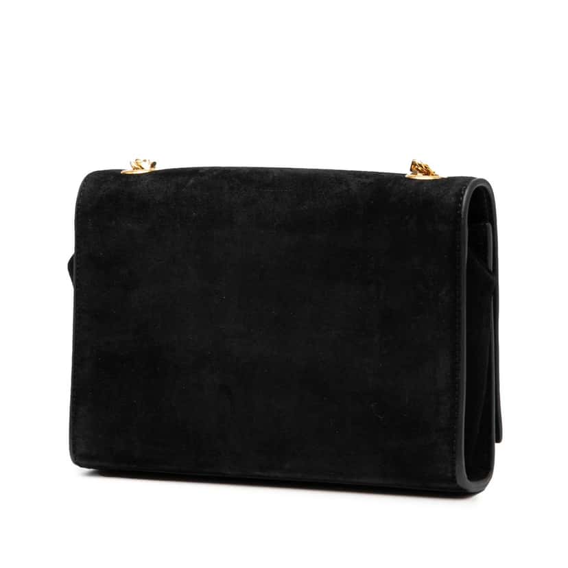 Saint Laurent Small Suede Monogram Kate Tassel Crossbody Black Leather Very good condition - Back View