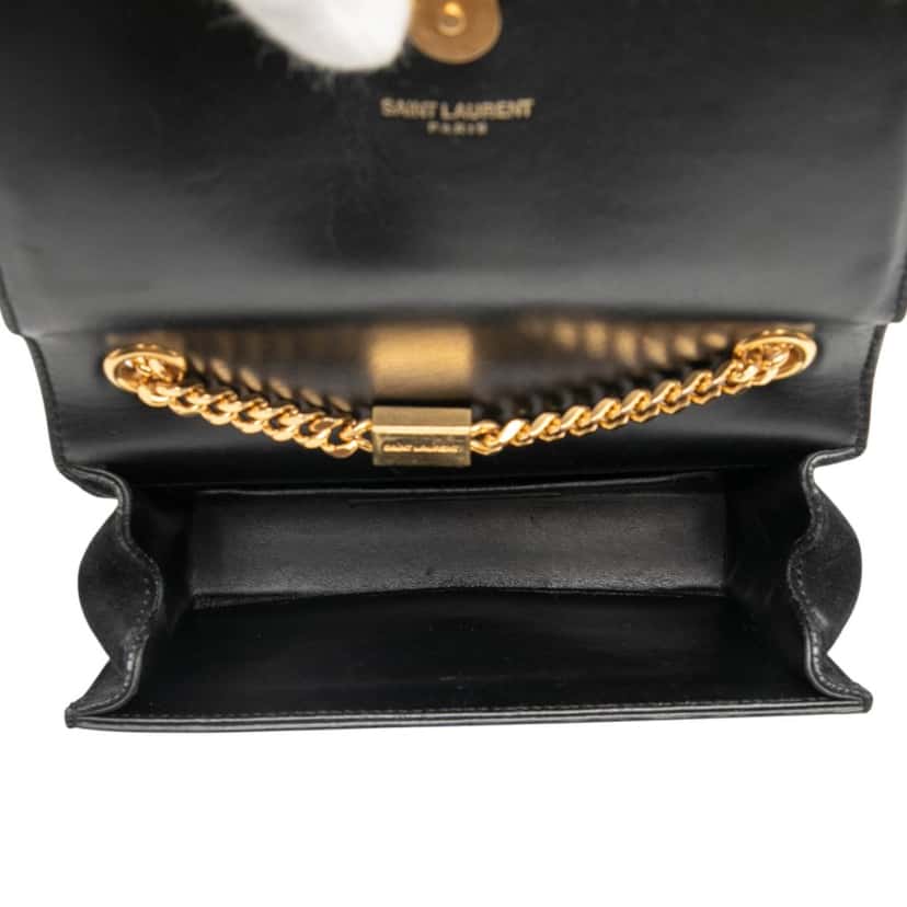 Saint Laurent Small Suede Monogram Kate Tassel Crossbody Black Leather Very good condition - Model View