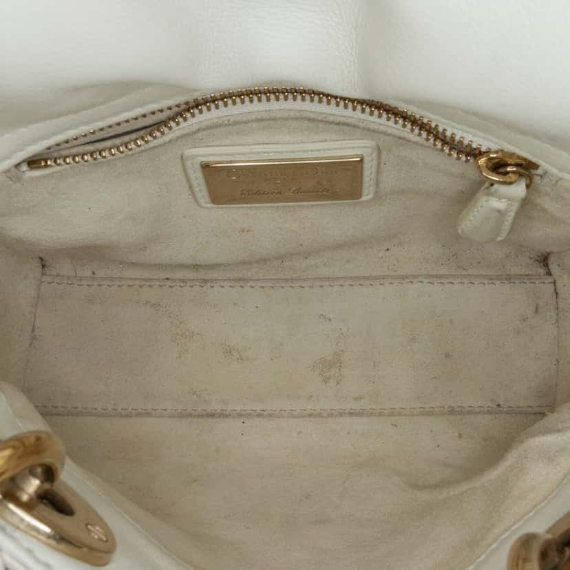 Dior DiorAmour Niki De Saint Phalle Mini Calfskin Lady Dior White Leather Very good condition - Box View