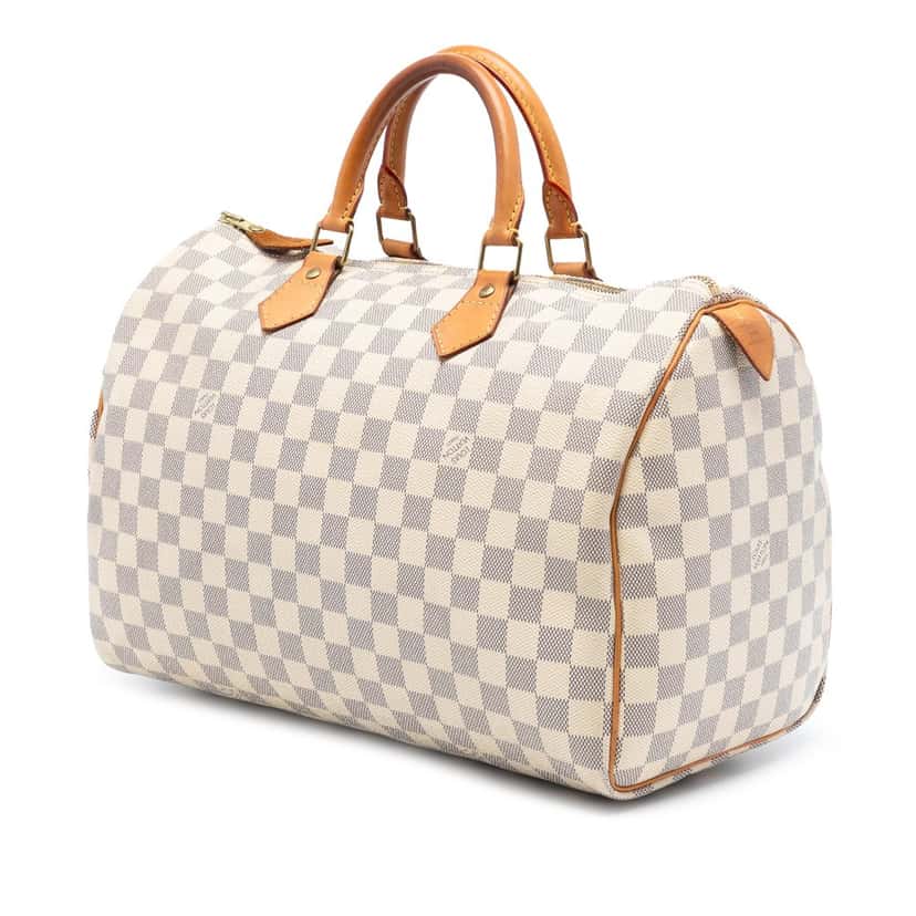 Louis Vuitton Damier Azur Speedy 35 White Very good condition - Back View