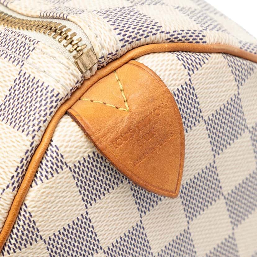 Louis Vuitton Damier Azur Speedy 35 White Very good condition - Box View