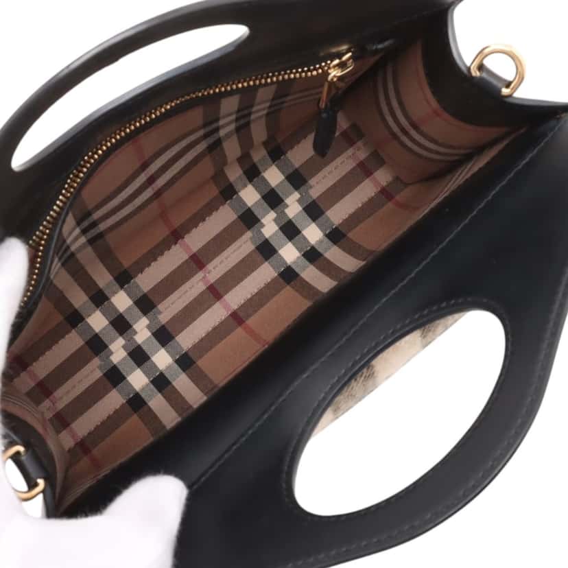 Burberry Mini Exploded Check Wool Pocket Satchel Brown Very good condition - Box View