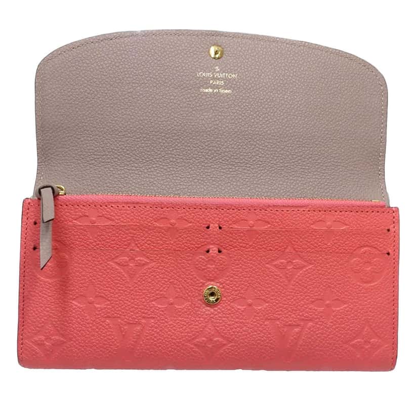 Louis Vuitton Monogram Empreinte Emilie Wallet Pink Leather Very good condition - Inside View