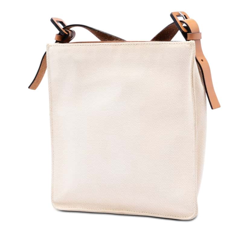 Fendi Canvas FF Crossbody White Very good condition - Back View