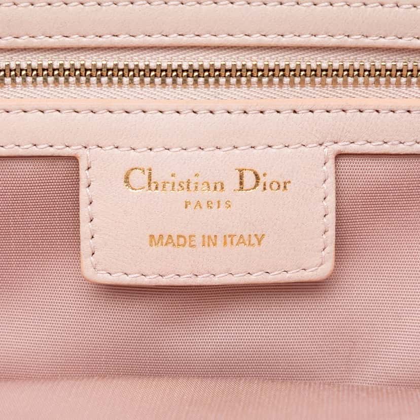 Dior Medium Lambskin Cannage Soft Zipped Lady Dior Shopping Tote Brown Leather Very good condition - Box View