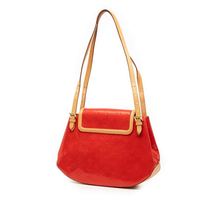 Louis Vuitton Monogram Vernis Biscayne Bay GM Red Leather Very good condition - Back View