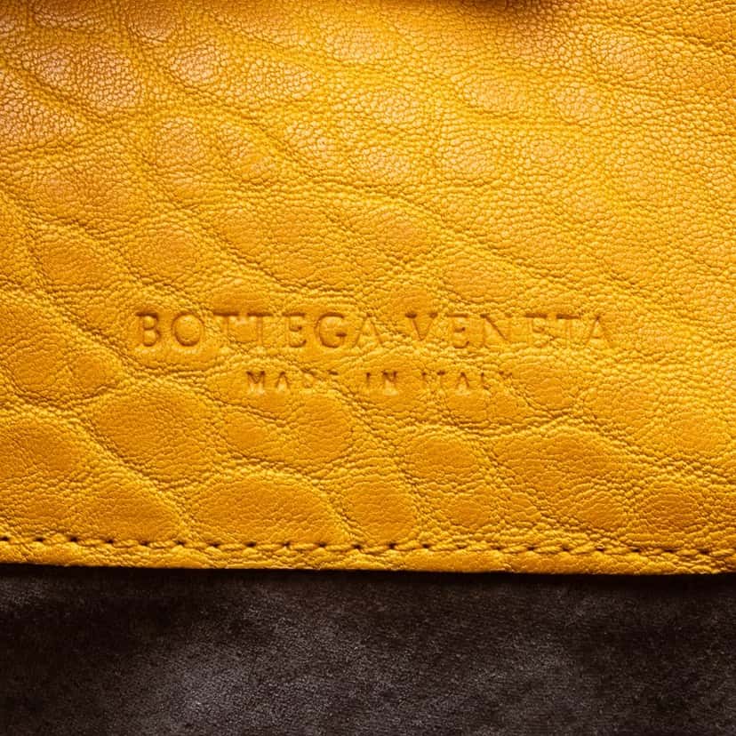 Bottega Veneta Medium Nappa Intrecciato Punto Mocassino Roma Tote Yellow Leather Very good condition - Box View