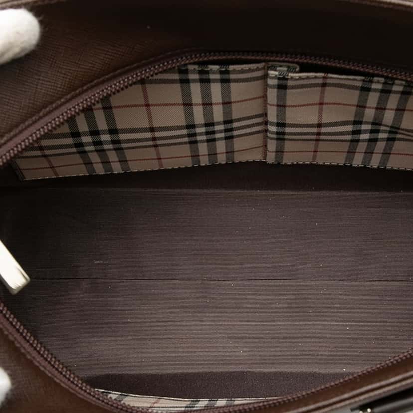 Burberry Leather Tote Brown Leather Very good condition - Model View
