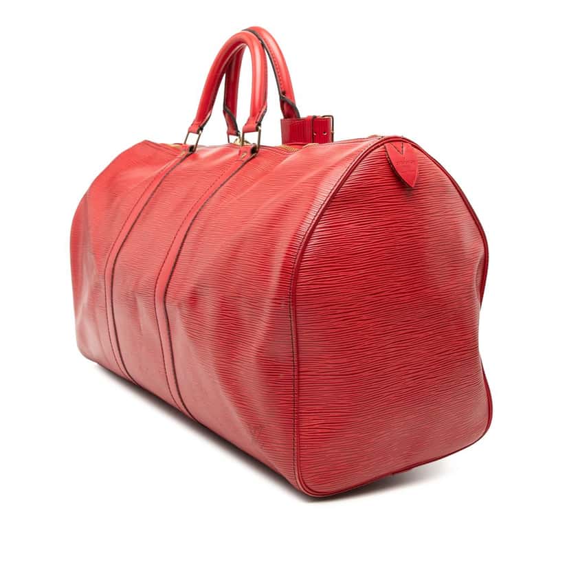 Louis Vuitton Epi Keepall 50 Red Leather Good condition - Back View