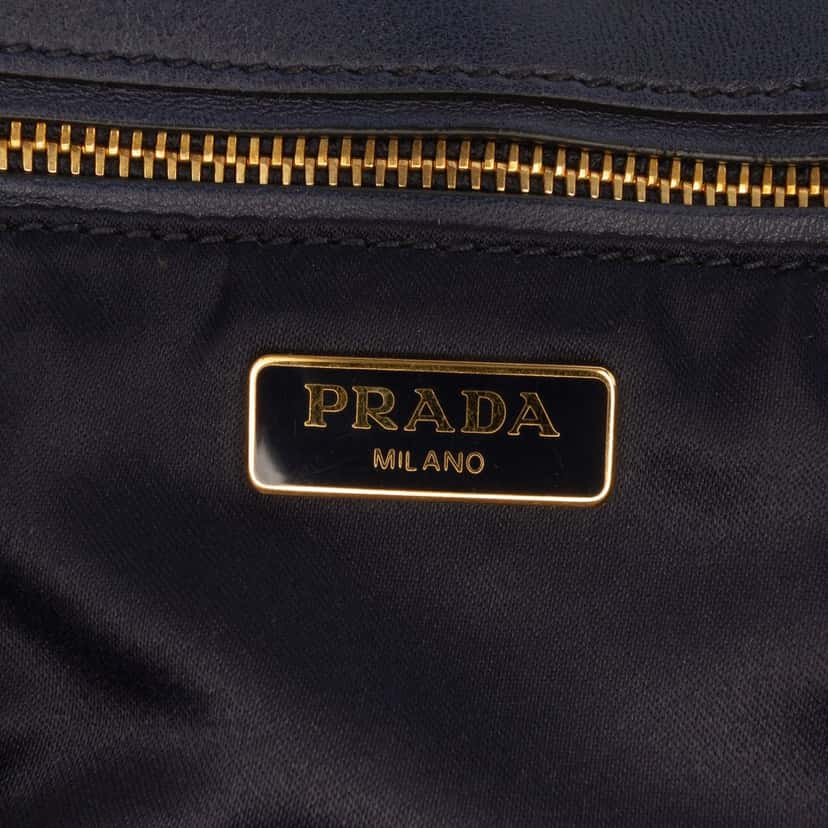 Prada Tessuto Chain Crossbody Black Very good condition - Box View