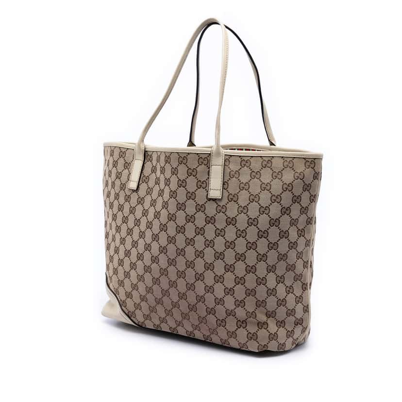 Gucci Large GG Canvas New Britt Tote Beige Very good condition - Back View