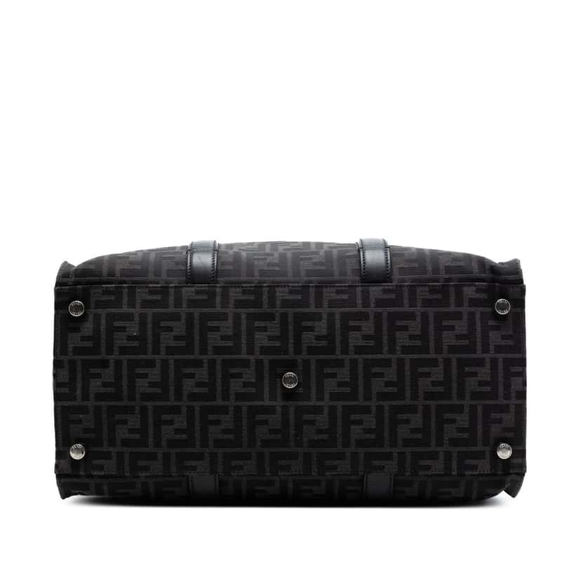 Fendi Large Zucca Jacquard Shopper Tote Black Very good condition - Inside View