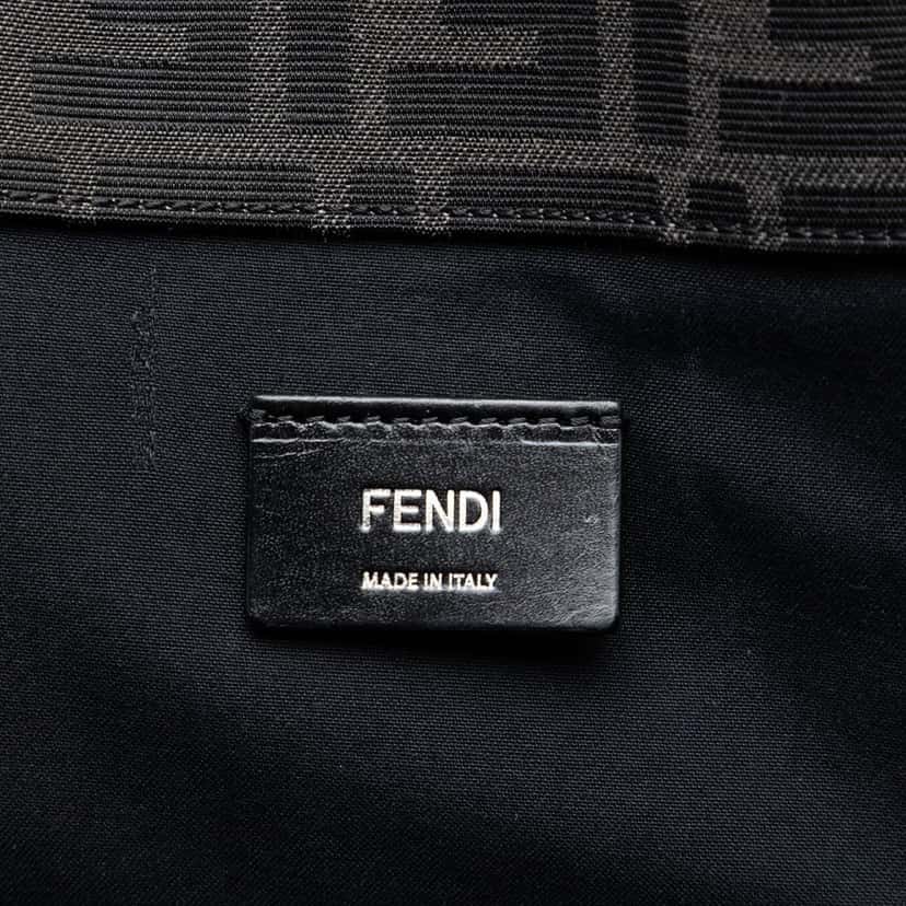 Fendi Large Zucca Jacquard Shopper Tote Black Very good condition - Box View