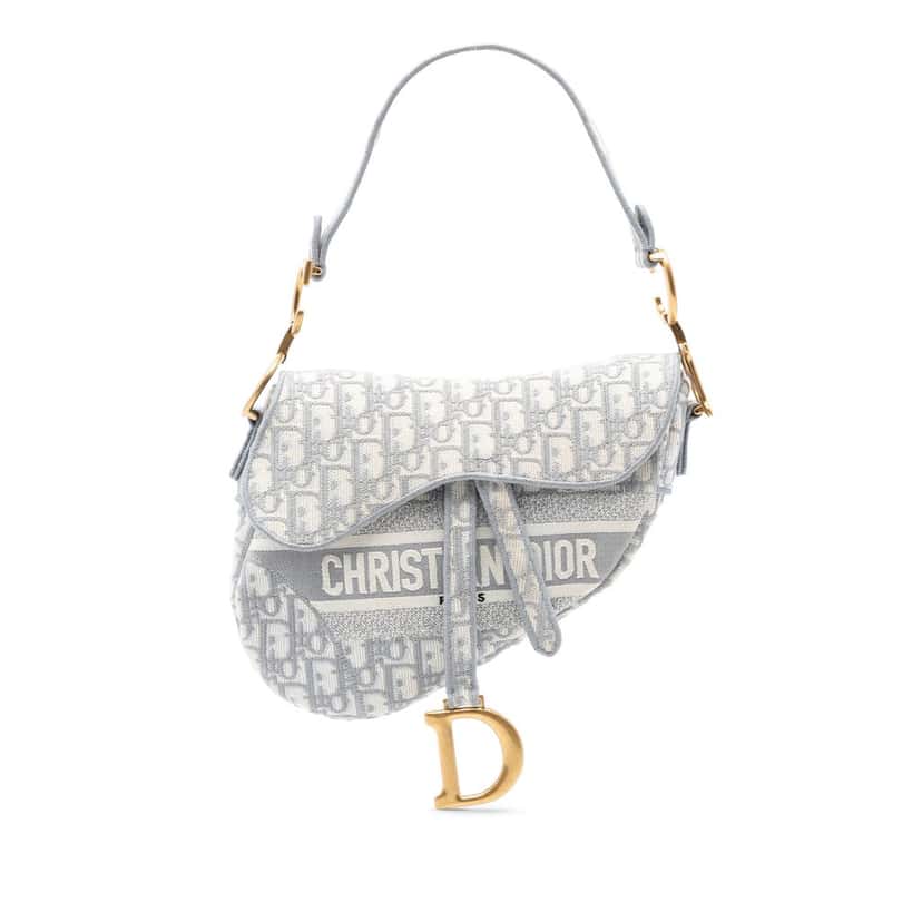 Dior Oblique Embroidered Canvas Saddle Bag Other Very good condition - Front View