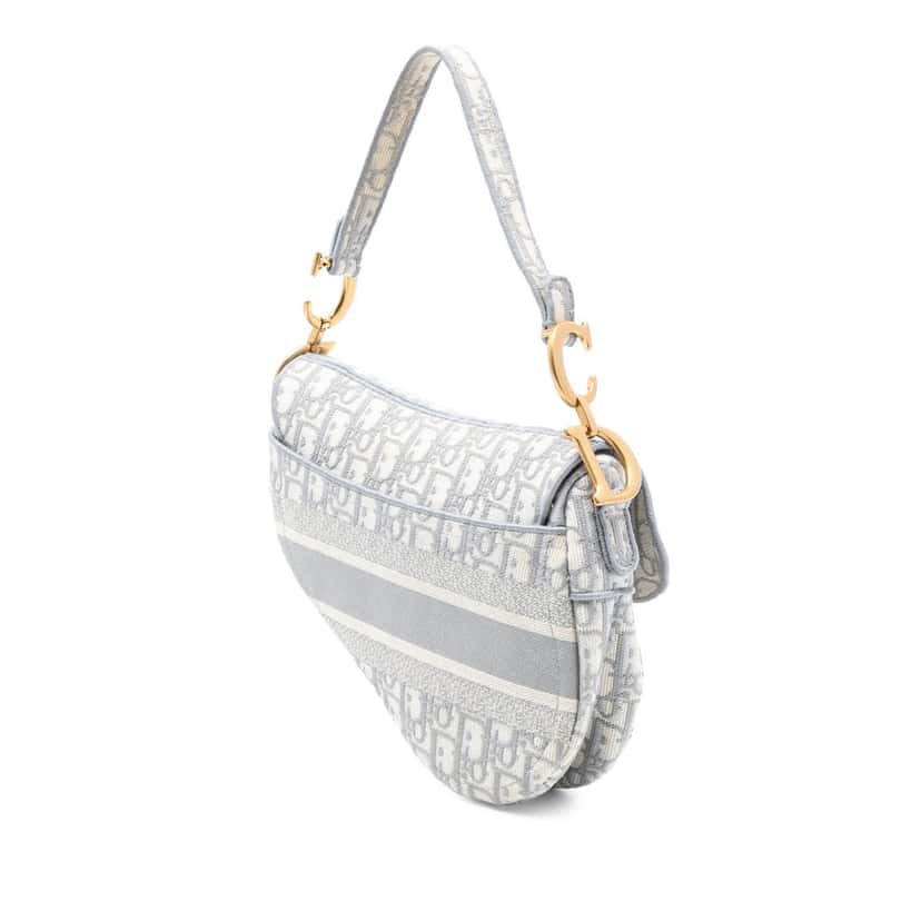 Dior Oblique Embroidered Canvas Saddle Bag Other Very good condition - Back View
