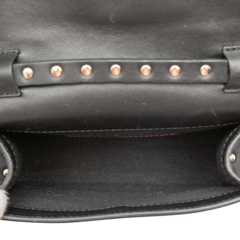 Valentino Mini Leather Rockstud Crossbody Black Leather Very good condition - Model View