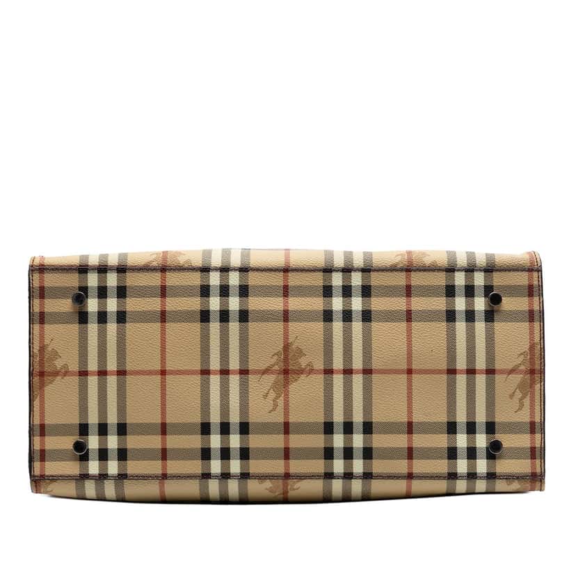 Burberry Haymarket Check Coated Canvas Tote Beige Very good condition - Inside View