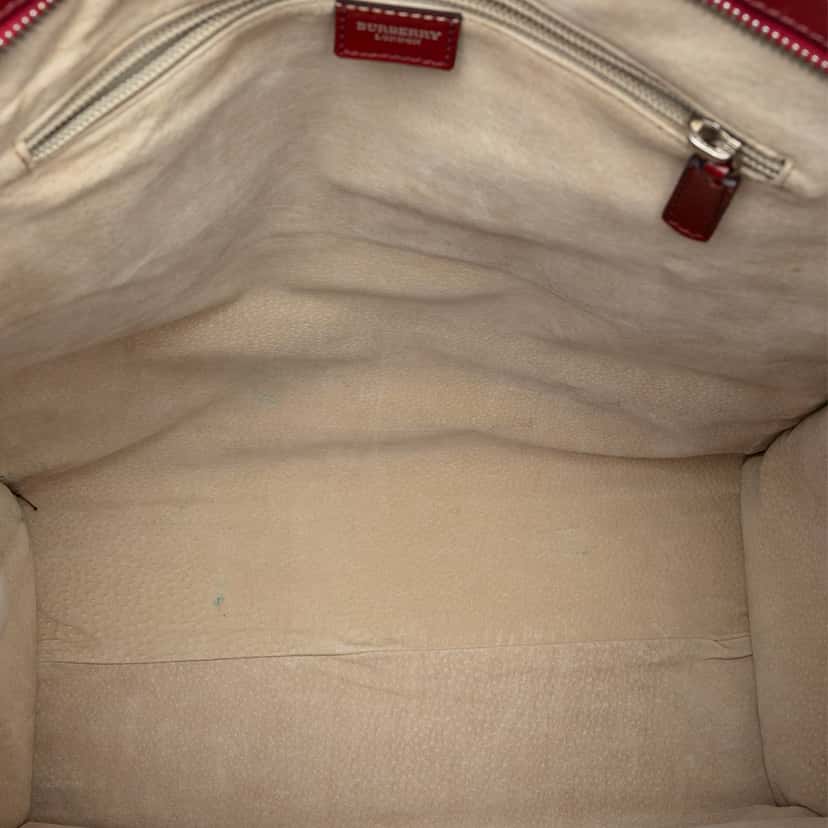 Burberry Haymarket Check Coated Canvas Tote Beige Very good condition - Model View