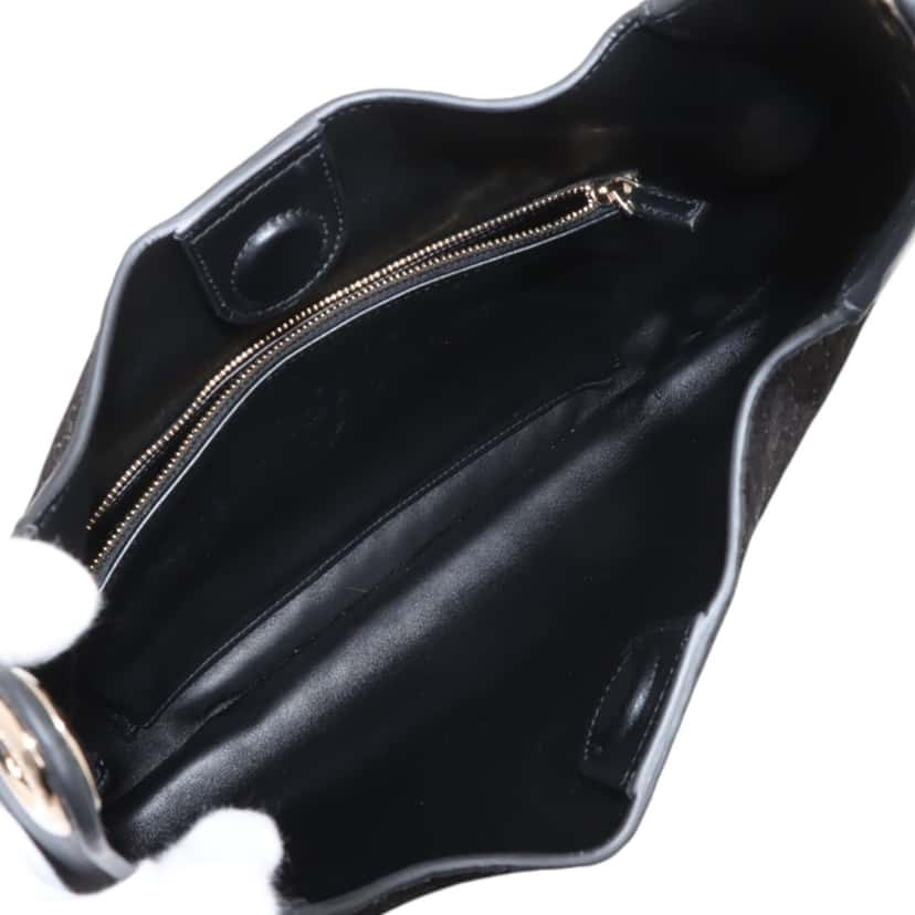 Gucci Medium Micro GG Suede B Hobo Black Leather Very good condition - Box View