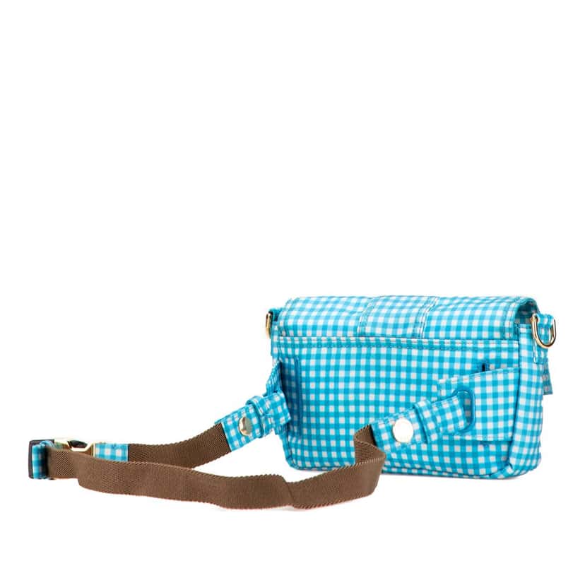 Fendi Joshua Vides Mini Nylon Convertible Baguette Satchel Blue Very good condition - Back View