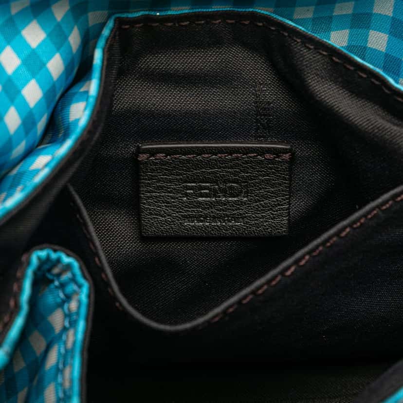 Fendi Joshua Vides Mini Nylon Convertible Baguette Satchel Blue Very good condition - Box View