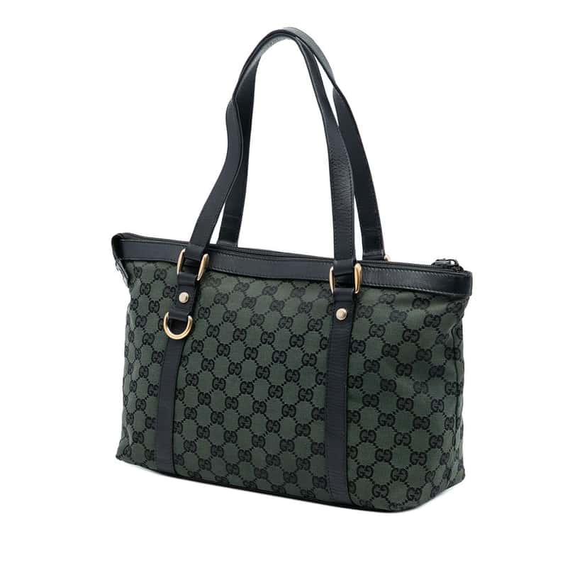 Gucci GG Canvas Abbey D Ring Tote Green Very good condition - Back View