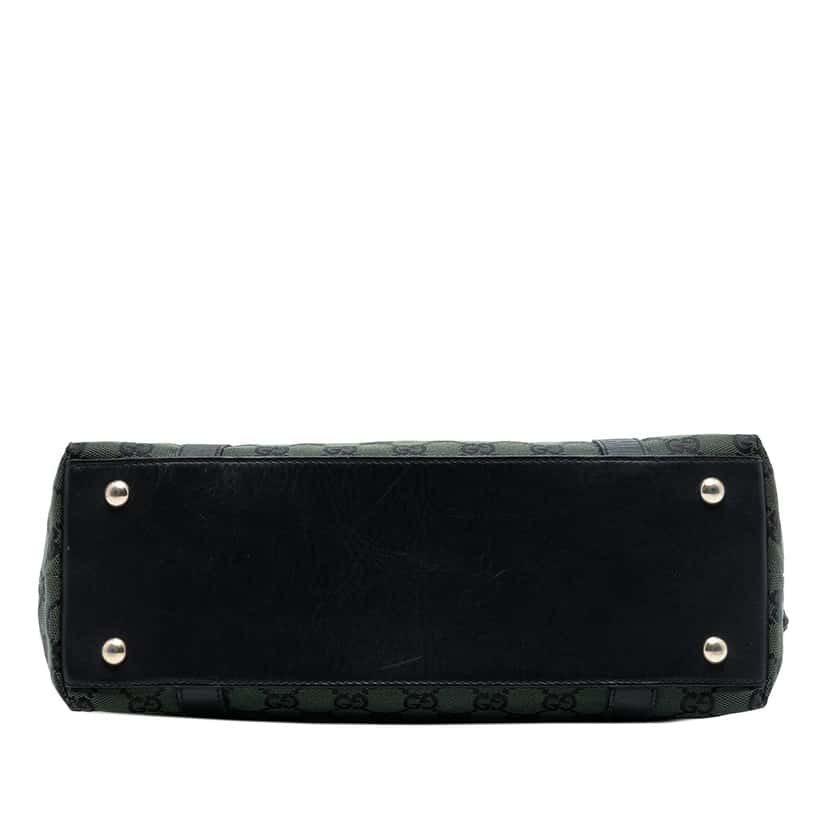 Gucci GG Canvas Abbey D Ring Tote Green Very good condition - Inside View