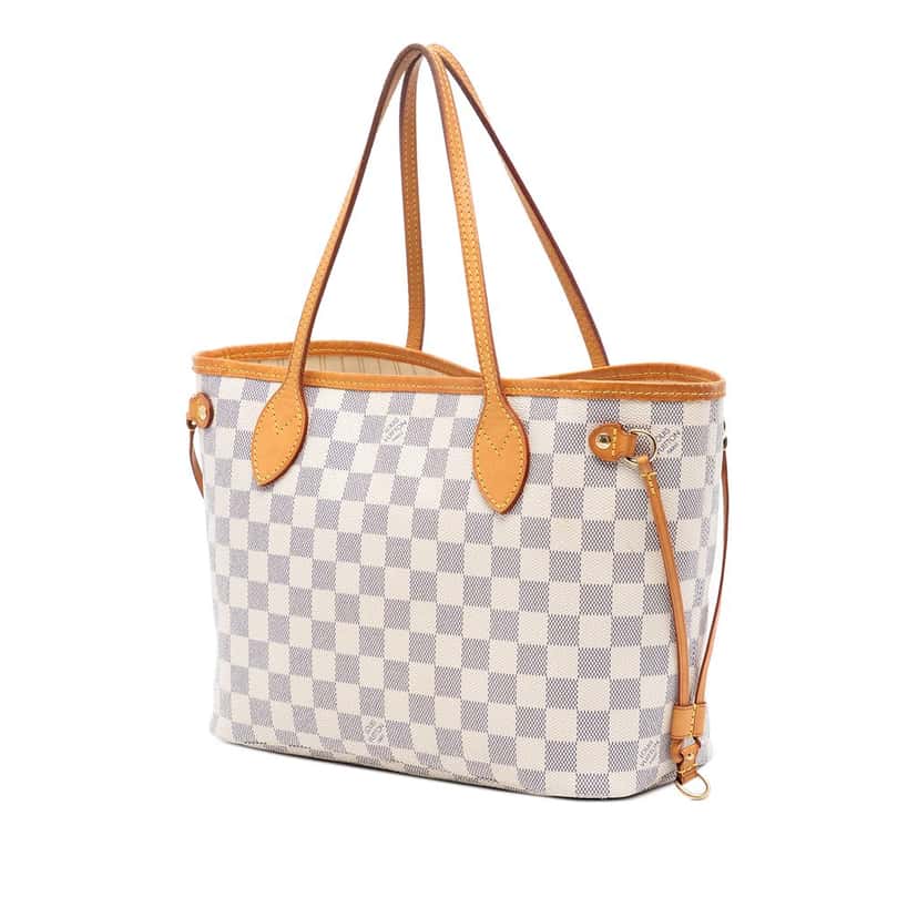 Louis Vuitton Damier Azur Neverfull PM White Very good condition - Back View