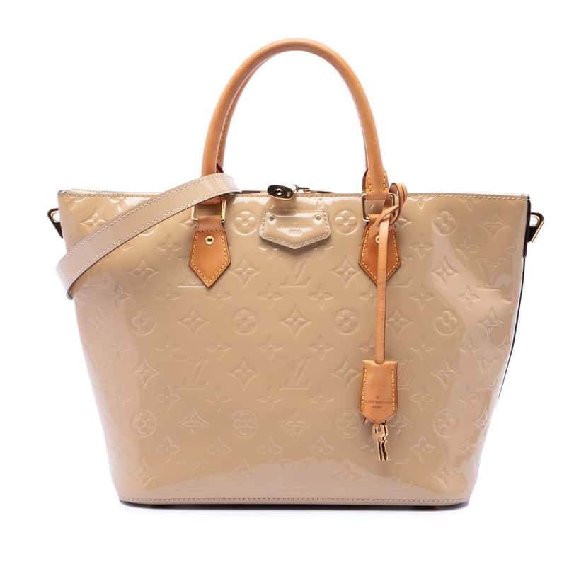 Louis Vuitton Monogram Vernis Montebello MM Beige Leather Very good condition - Front View