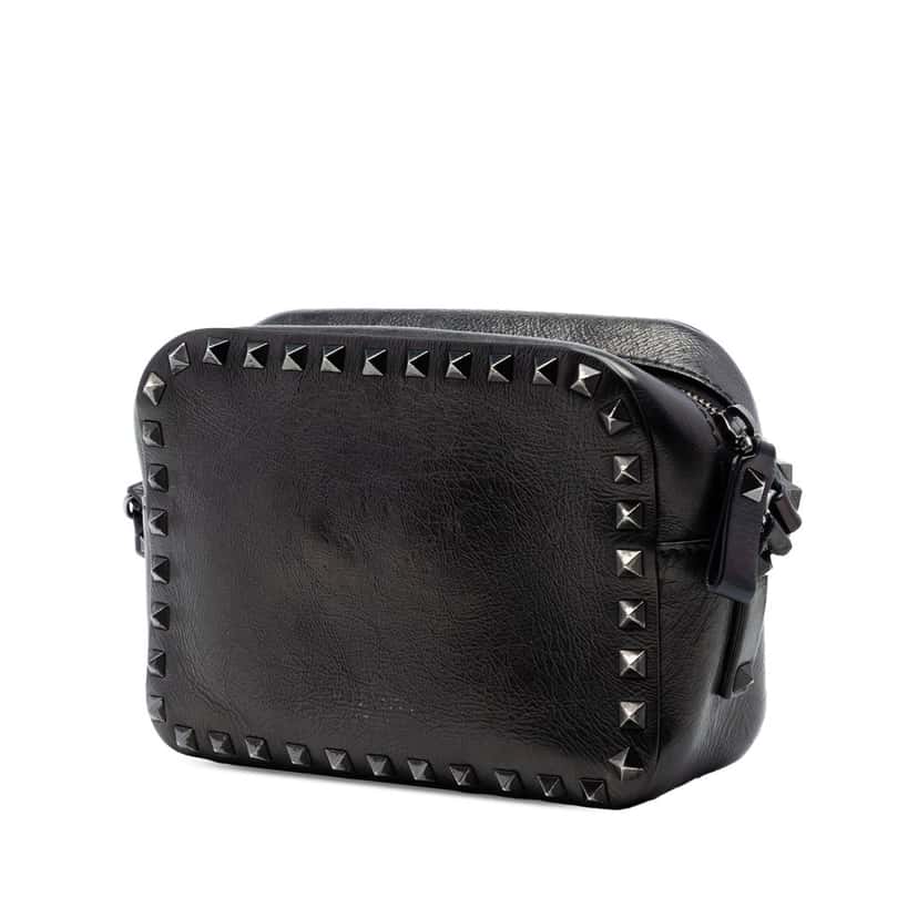 Valentino Leather Rockstud Camera Bag Black Leather Very good condition - Back View