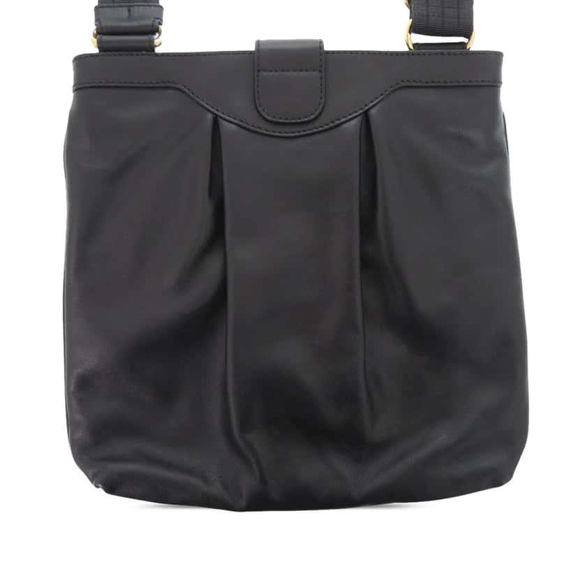 Ferragamo Leather Gancini Crossbody Black Leather Very good condition - Back View