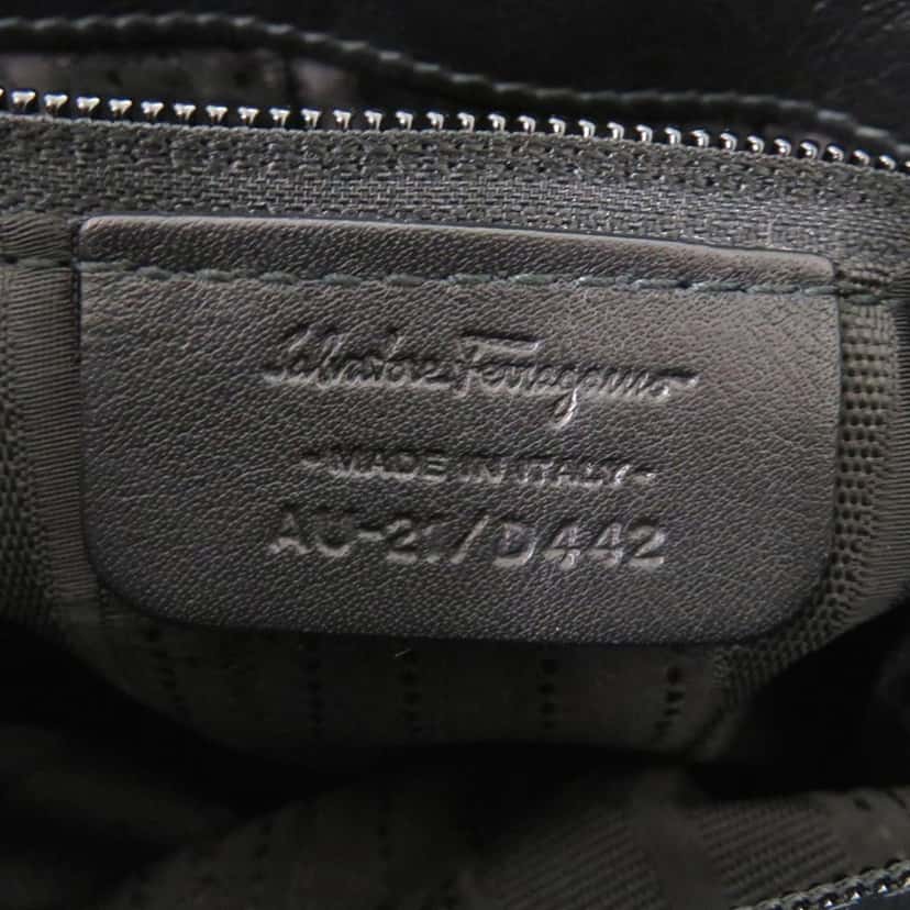 Ferragamo Leather Gancini Crossbody Black Leather Very good condition - Box View