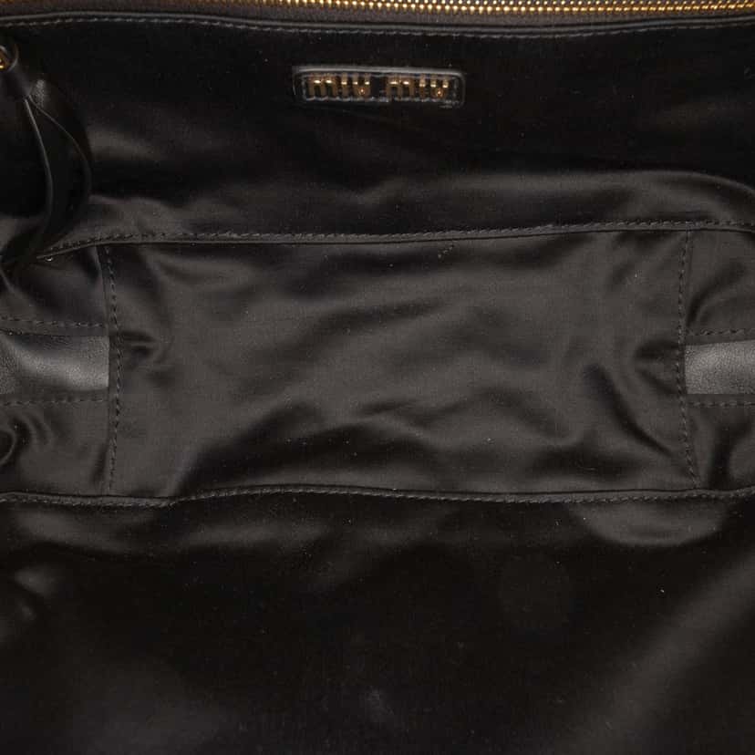 Miu Miu Leather Arcadie Satchel Black Leather Very good condition - Model View