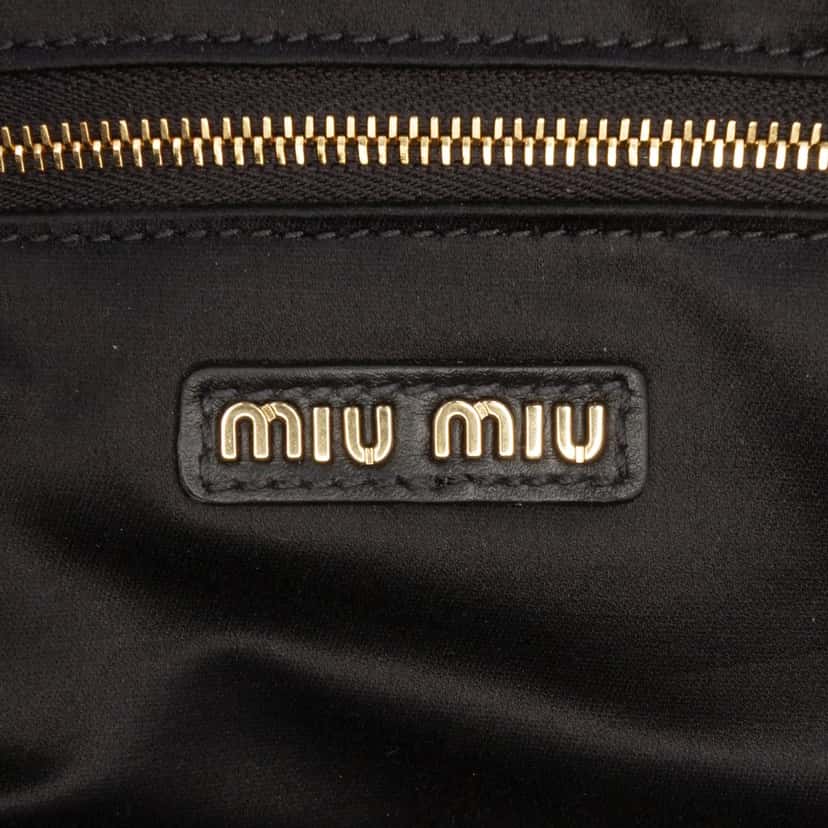 Miu Miu Leather Arcadie Satchel Black Leather Very good condition - Box View
