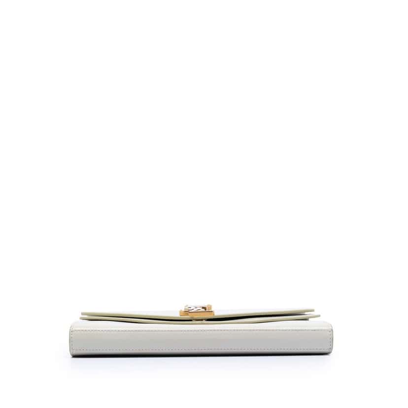 Saint Laurent Leather Monogram Sulpice Chain Wallet White Leather Very good condition - Inside View