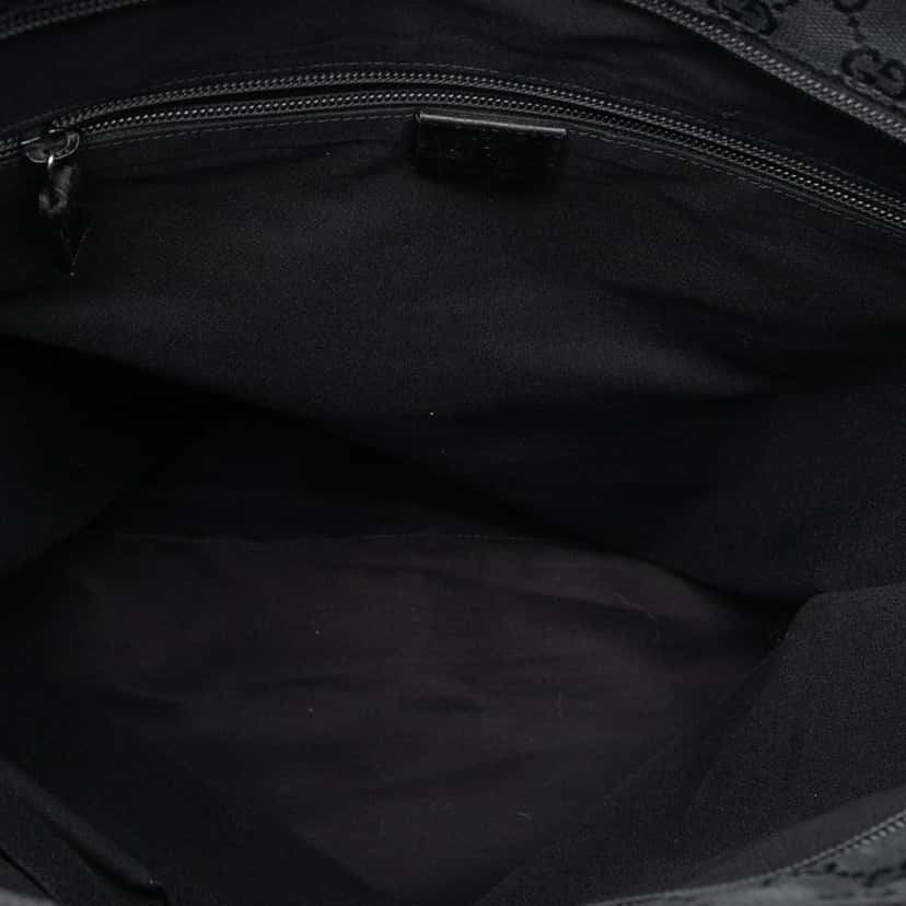 Gucci GG Canvas Web Vertical Tote Black Very good condition - Model View