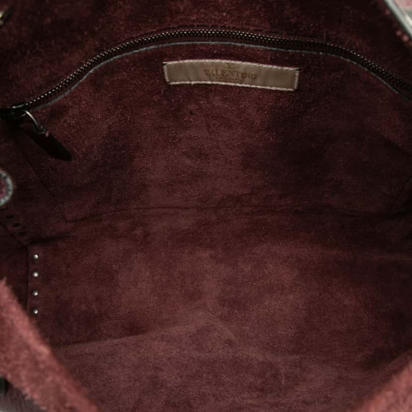 Valentino Leather Rolling Rockstud Crossbody Brown Leather Very good condition - Model View