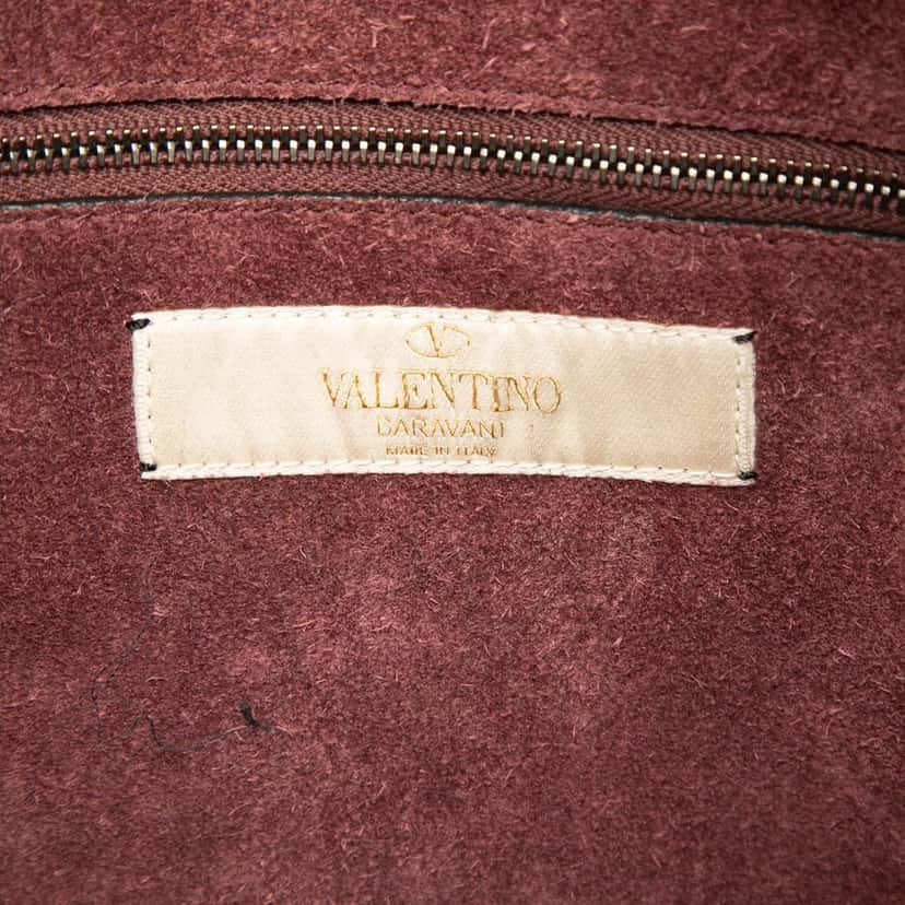 Valentino Leather Rolling Rockstud Crossbody Brown Leather Very good condition - Box View