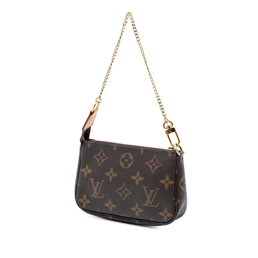 Louis Vuitton Monogram Mini Pochette Accessoires Brown Very good condition - Back View